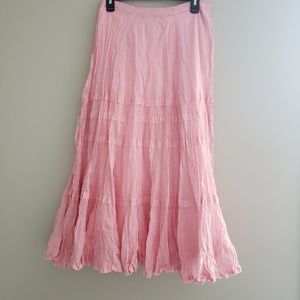 Ralph Lauren Women Pink 100% Cotton  Maxi skirt